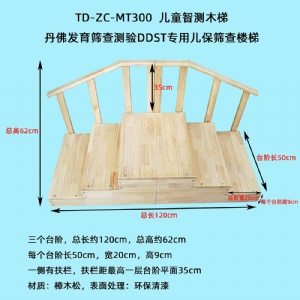 丹佛發(fā)育篩查測驗(yàn)DDST專用兒保篩查圍欄床樓梯實(shí)木環(huán)保測查小床三級木扶梯桌椅